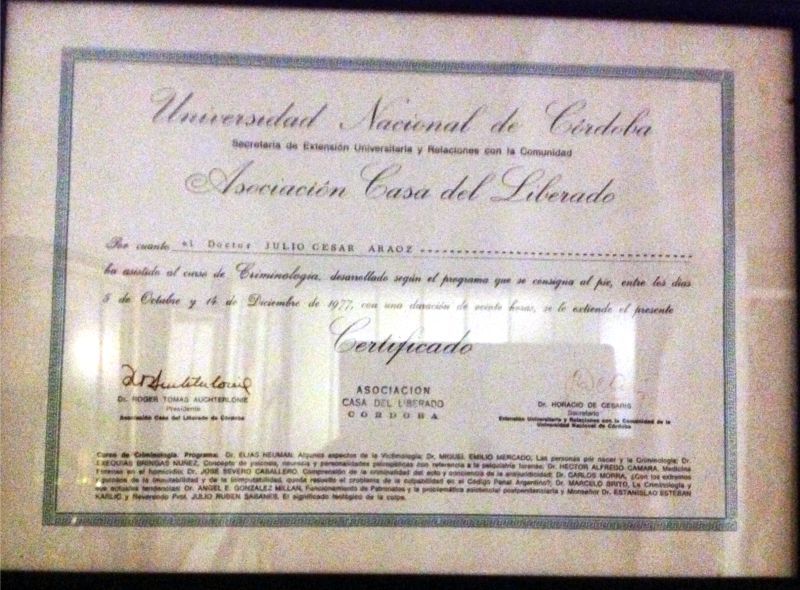 Curso: La Criminología-Universidad Nacional de córdoba-1977