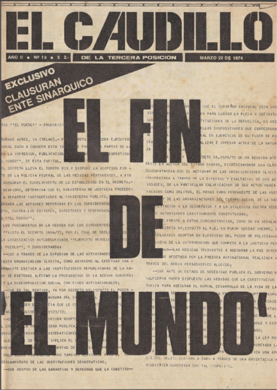 Revista El Caudillo "El Fin del Mundo" 1