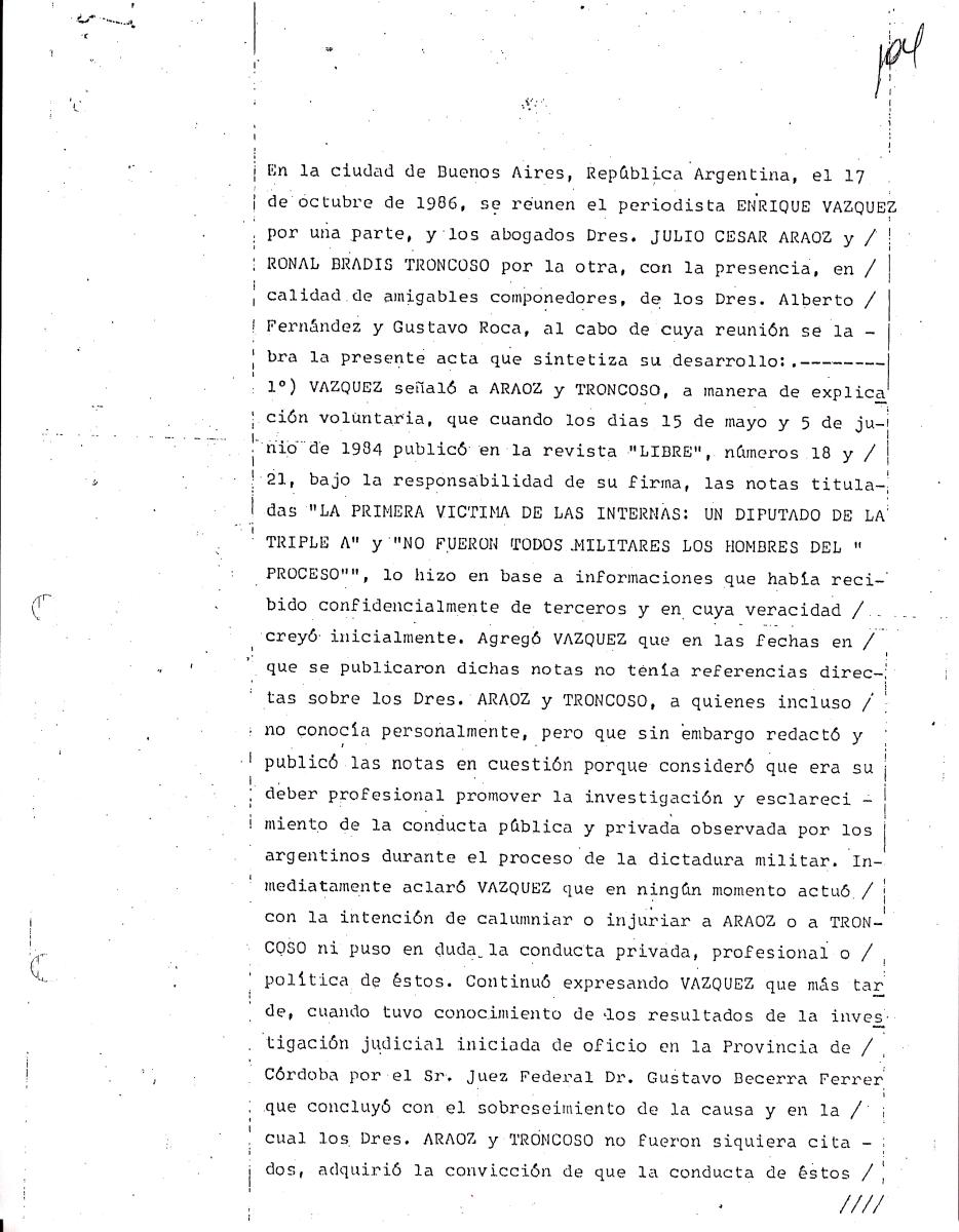 Sentencia "La Bolsa del Mueble" Disculpas del Periodista 12